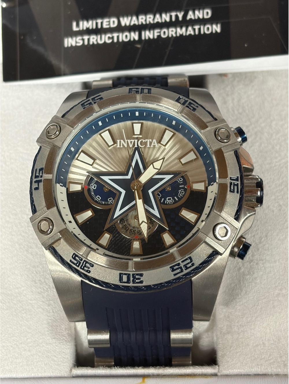 Rare Invicta NFL Dallas Cowboys Chronograph Quartz Men's Watch (Model 41963)